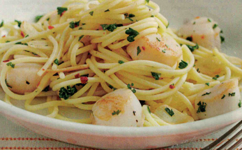 Spaghettis aux coquilles Saint-Jacques