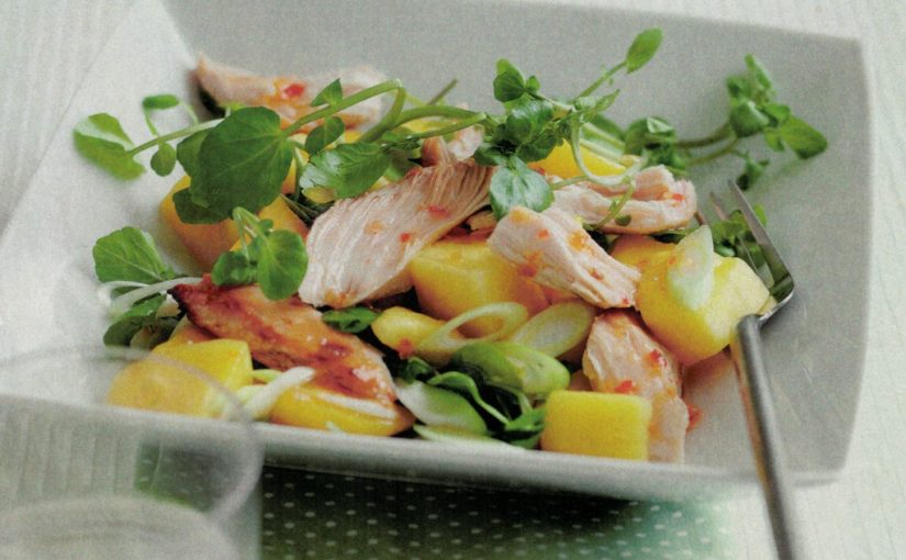 Salade de poulet à la mangue