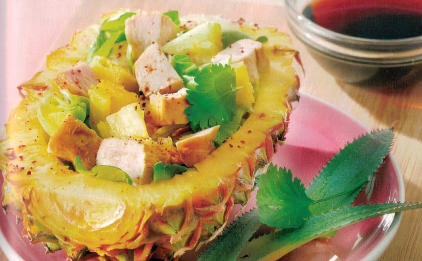 Salade pimentée à l’ananas