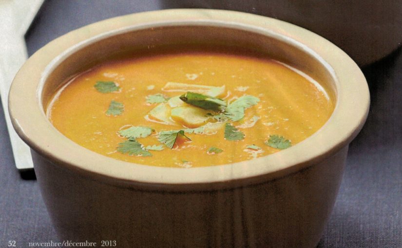 Soupe de carottes au gingembre