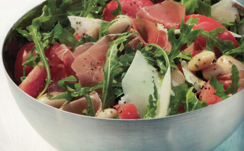 Salade de roquette et jambon de Parme