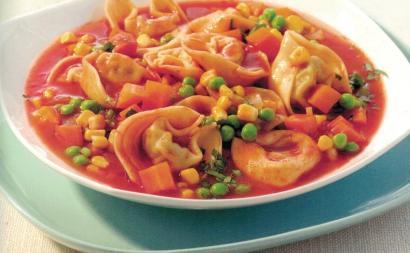 Soupe vitaminée aux tortellinis