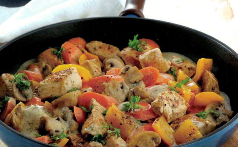 Filet de dinde aux petits légumes