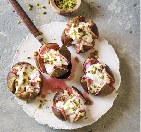 Figues gratinées au fromage de chèvre