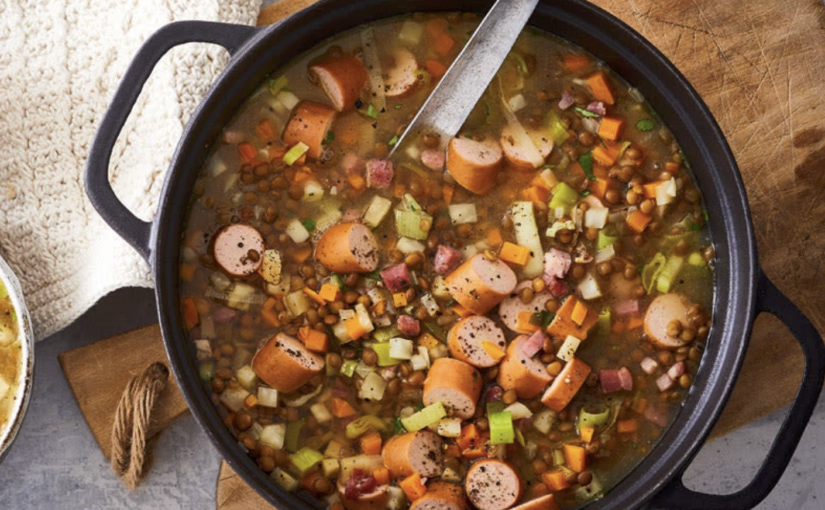 Soupe de lentilles à la saucisse