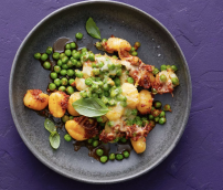 Gratin de gnocchi aux petits pois